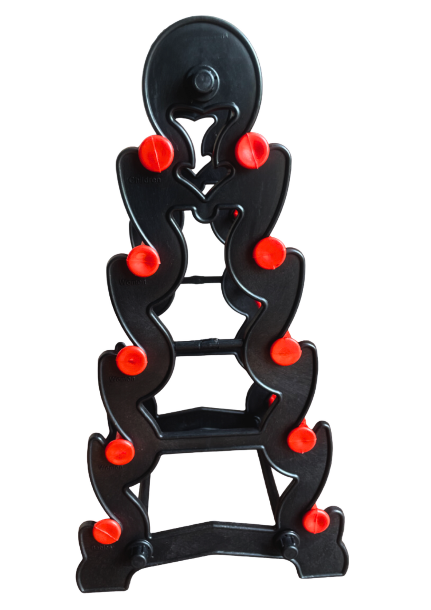 5 step 10 section(Black with Red) Plastic Bangle Stand | Bangle storage | Bangle Display Stand | Bangle display rack | Bangle stand for wardrobe | Dressing Table Stand | Bangle Hanging Stand.