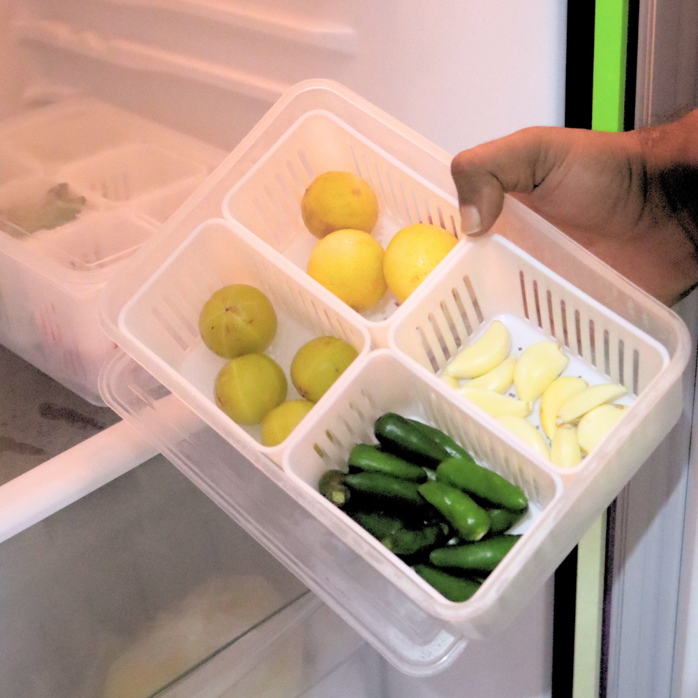 Fridge Storage Container | (4-Compartment)