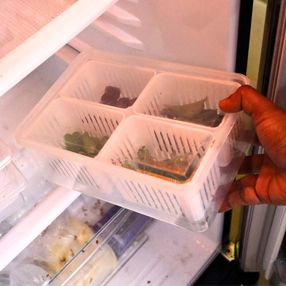 Fridge Storage Container | (4-Compartment)
