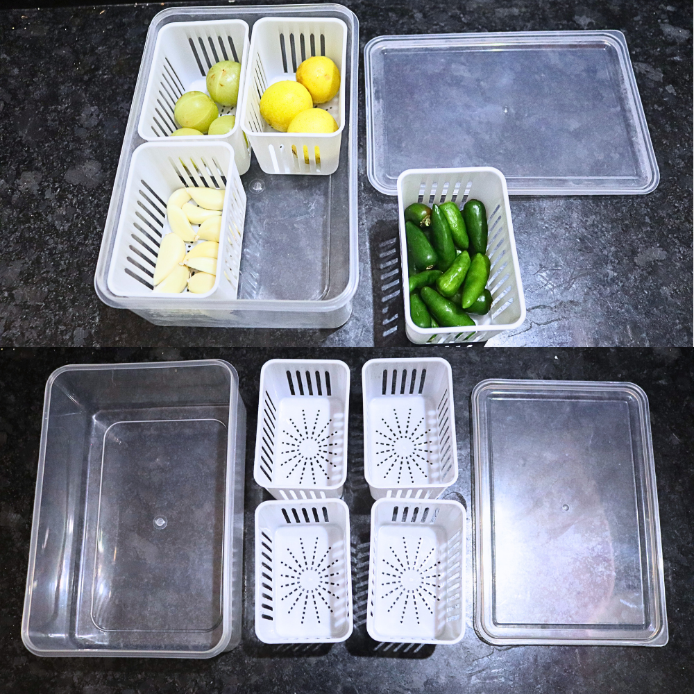 Fridge Storage Container | (4-Compartment)