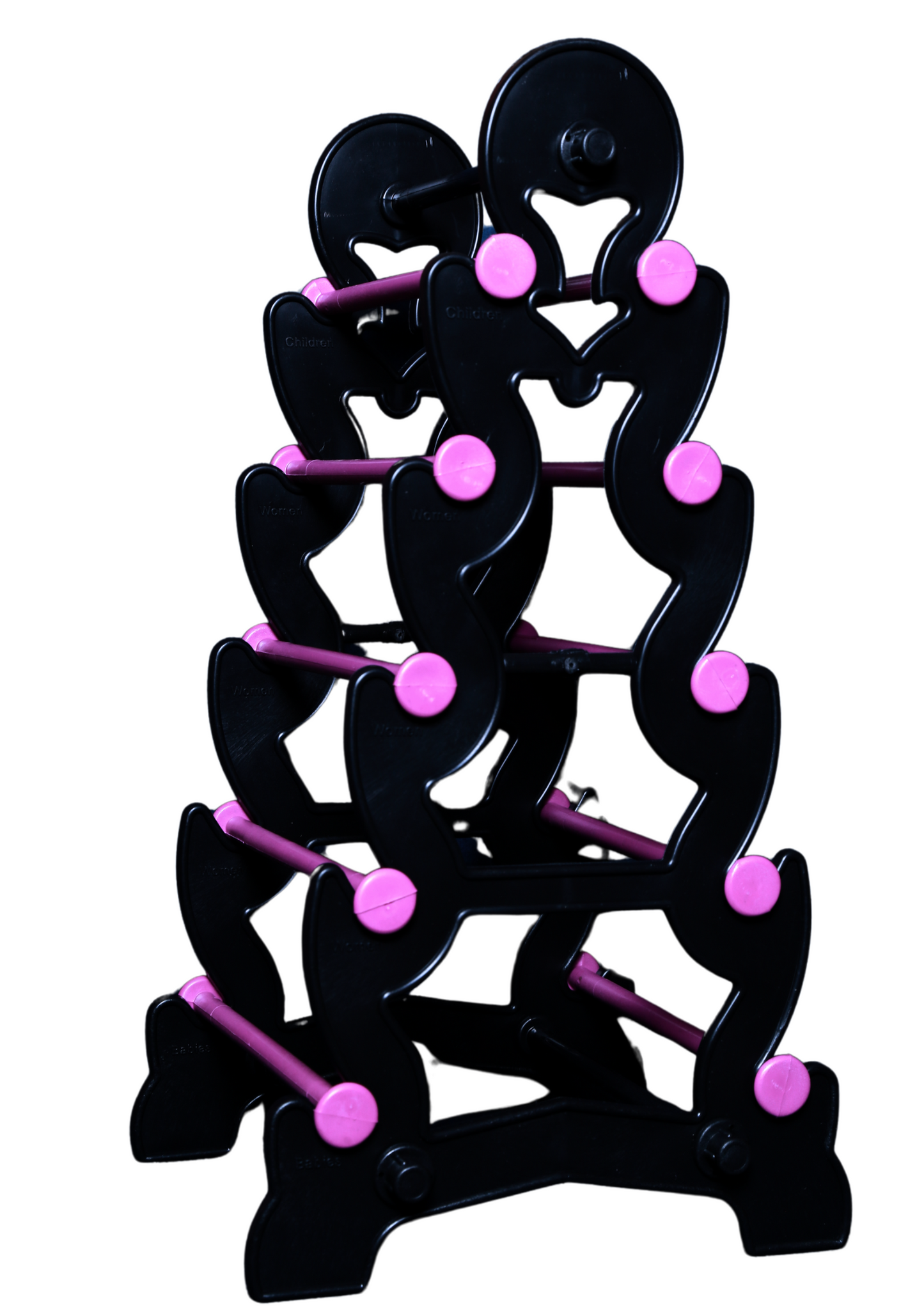 5 Step (Black with pink) Double Side bangle stand for wardrob | dressing table | Bangle rack| Bangle Organizer | Bangle display stand | Chudi stand for your bangle collections.