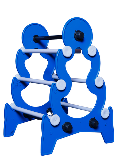 Mini Tower Bangle Stand (3 Step) | Blue With White
