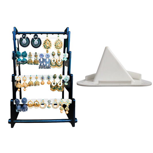 Single Side Earring Stand & Mobile Stand (Combo White)