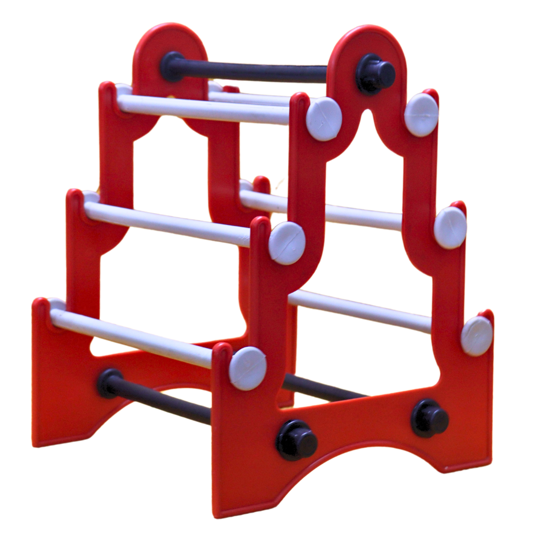 Taj Mahal Bangle Stand (3 Step) |  Red With White