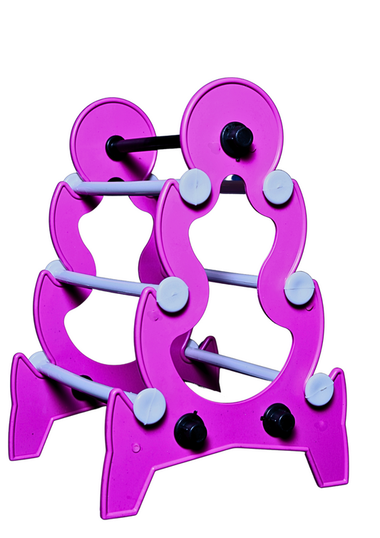 Mini Tower Bangle Stand (3 Step) | Pink With White