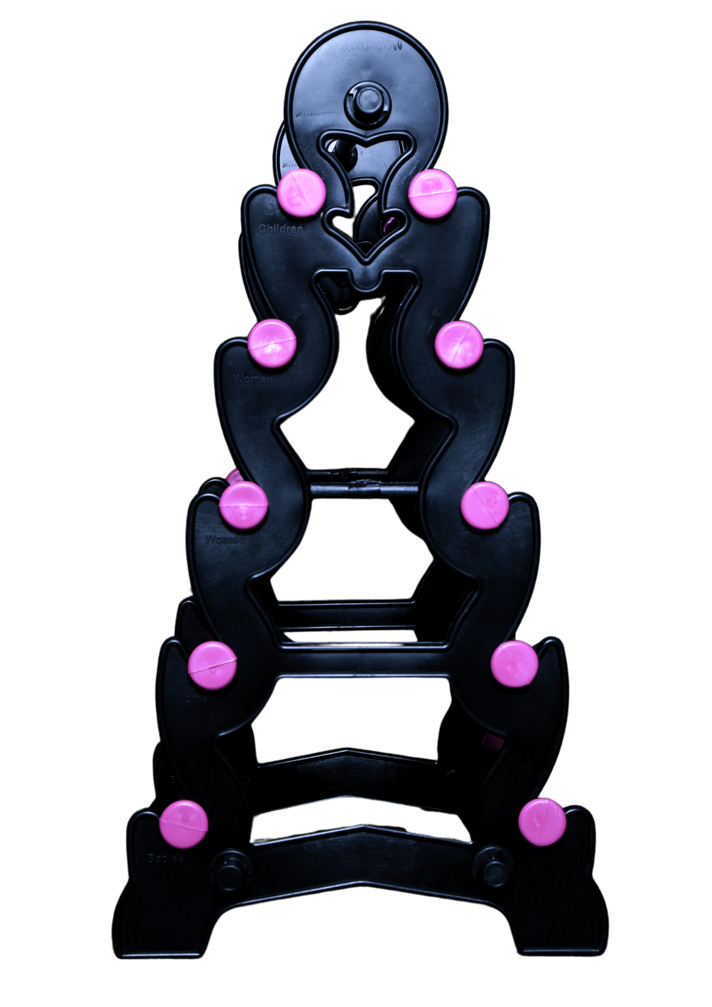 5 Step (Black with pink) Double Side bangle stand for wardrob | dressing table | Bangle rack| Bangle Organizer | Bangle display stand | Chudi stand for your bangle collections.
