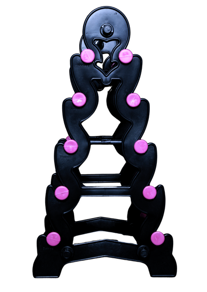 5 Step (Black with pink) Double Side bangle stand for wardrob | dressing table | Bangle rack| Bangle Organizer | Bangle display stand | Chudi stand for your bangle collections.
