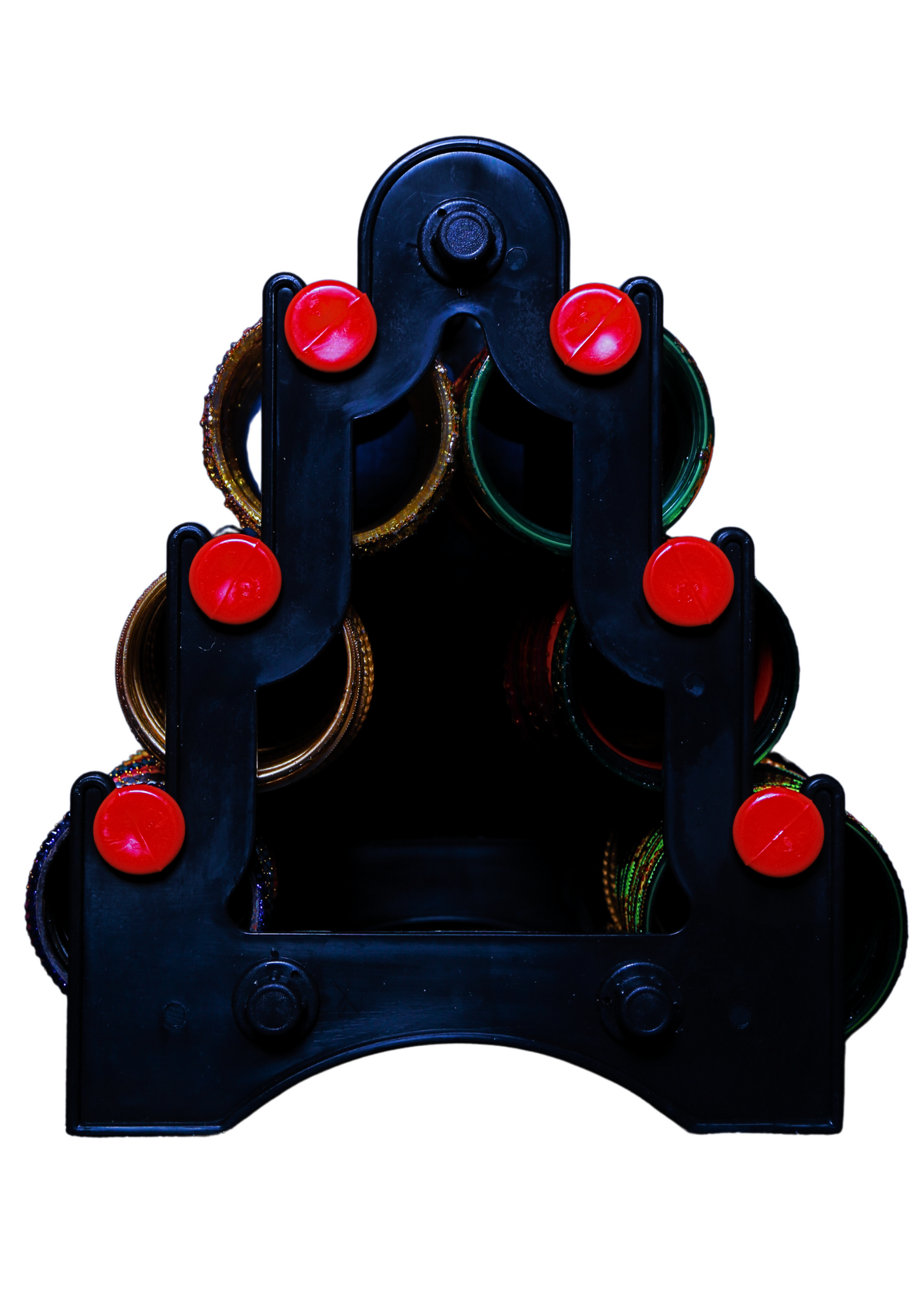 Taj Mahal Bangle Stand (3 Step) | Black and Red