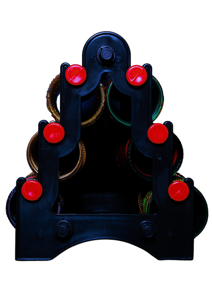 Taj Mahal Bangle Stand (3 Step) | Black and Red