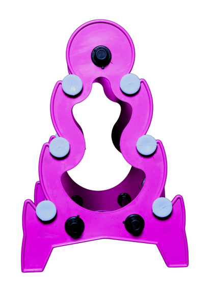 Mini Tower Bangle Stand (3 Step) | Pink With White