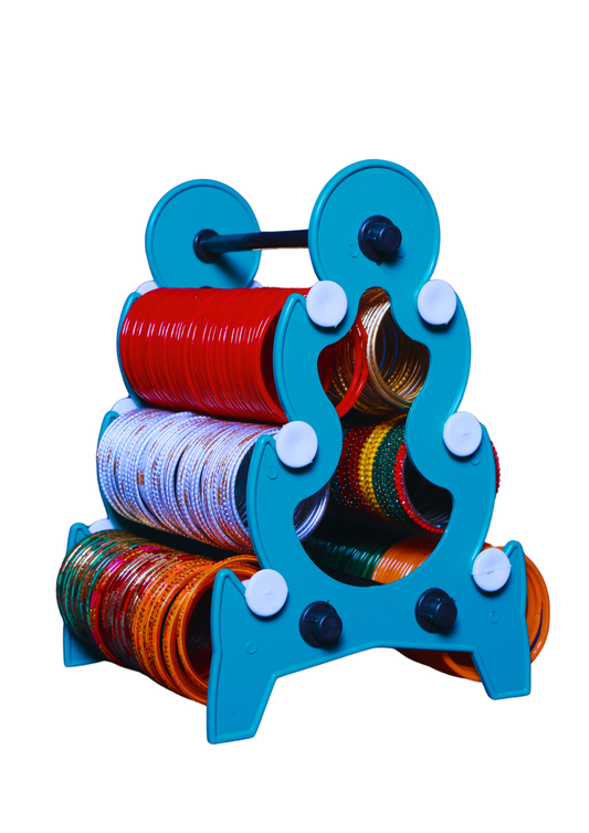 Mini Tower Bangle Stand (3 Step) | Green With White