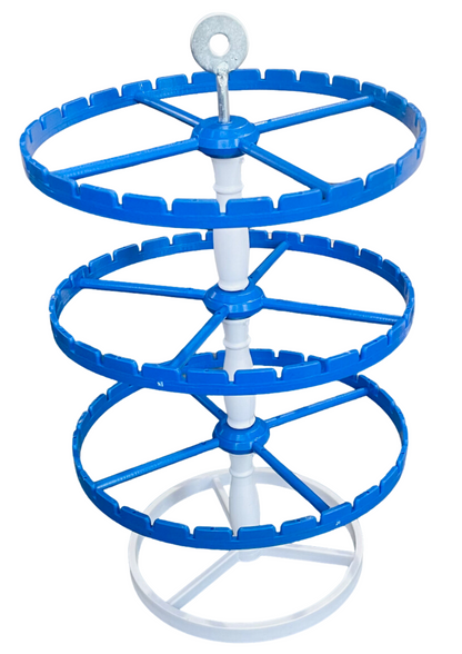3 Step Rotating Earrings Stand (Blue) Jhumka stand | Earrings organizers | Earrings display stand | Jewellery Organiser