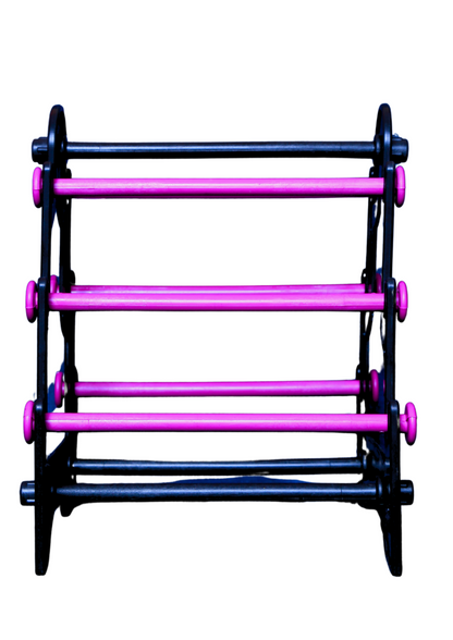 Mini Tower Bangle Stand (3 Step) | Pink With White
