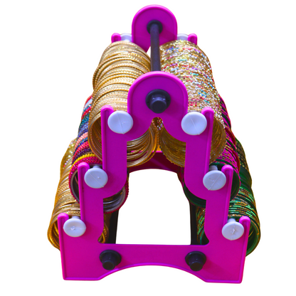 Taj Mahal Bangle Stand (3 Step) | Pink With White