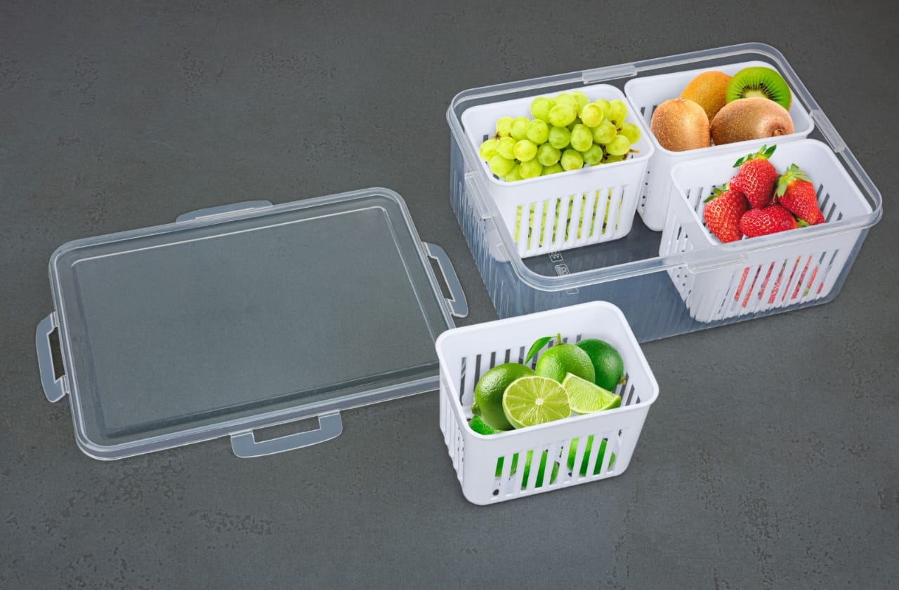 Fridge Storage Container | (4-Compartment)