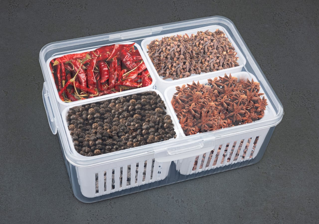 Fridge Storage Container | (4-Compartment)