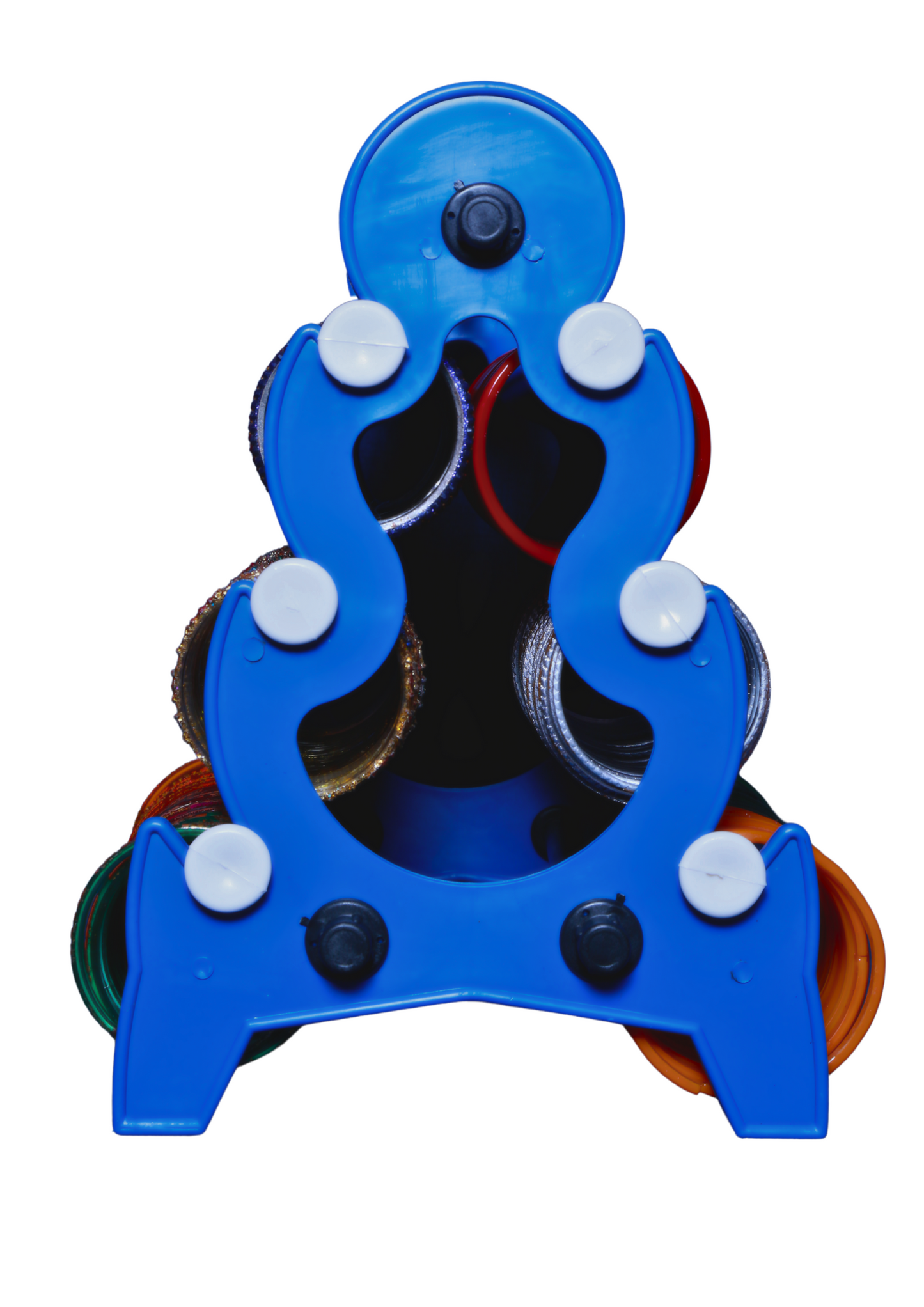 Mini Tower Bangle Stand (3 Step) | Blue With White