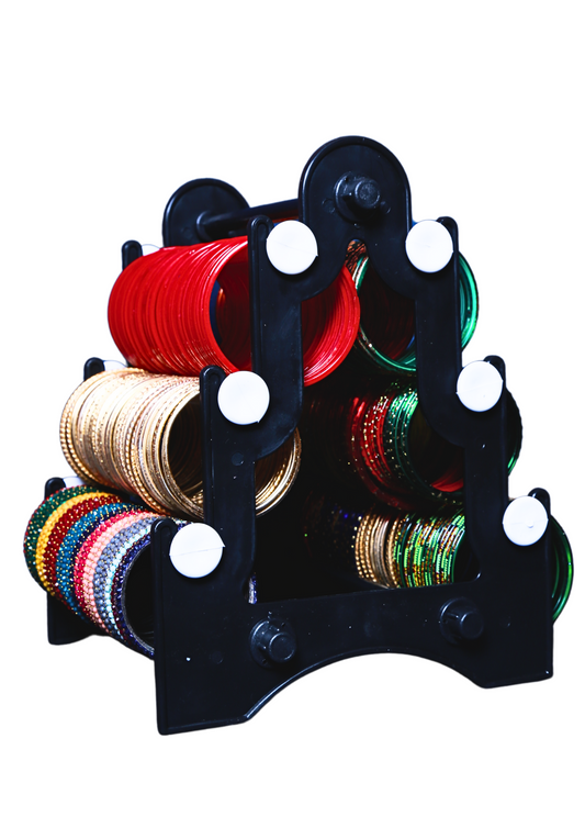 Taj Mahal Bangle Stand (3 Step) | Black and White