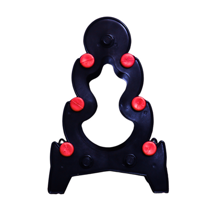 Mini Tower Bangle Stand (3 Step) | Balck With Red