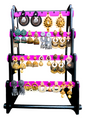 4 Step (Black with pink) Earrings stand, Earrings display stand, Earrings oruganizer, Jhumka stand, kammal stand