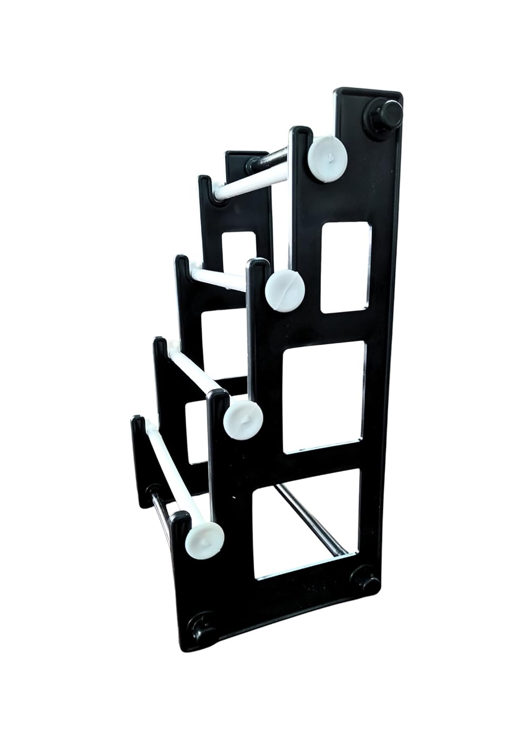 4 Step Single Side Medium Tower(black,white) Plastic Bangle stand, Bangle organiser, Bangle display stand, choodi stand, valayal stand